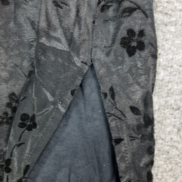 Y2K Worthington Woman Skirt Size 20W Black Floral Side Slit Whimsigoth Fairy - Picture 5 of 12